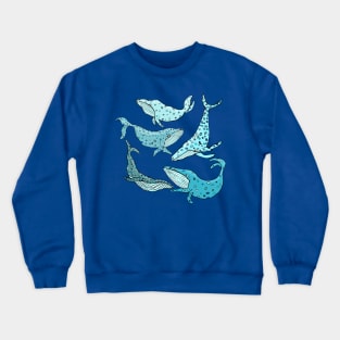 Blue Whales Crewneck Sweatshirt